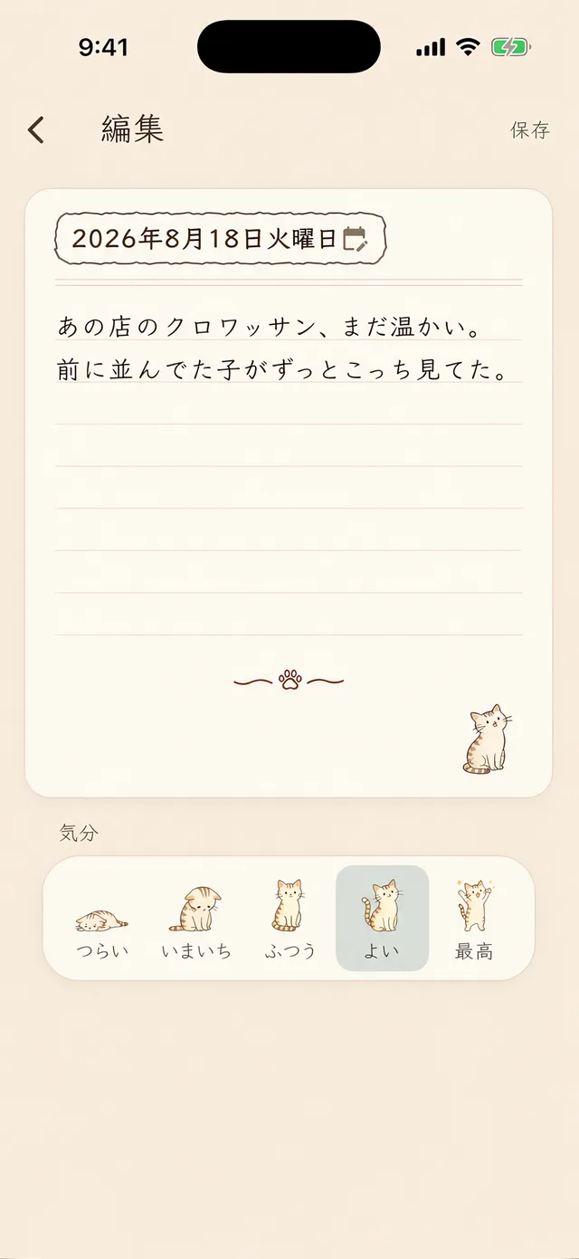 もう一つのページは、自分のための日記です